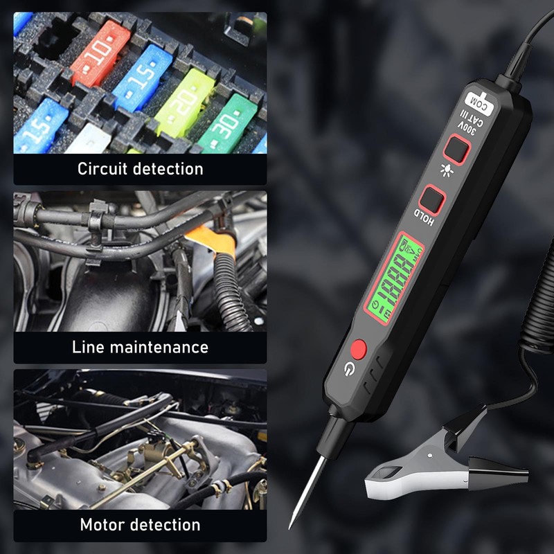 Car Voltage Tester, Phase Tester, Non-Contact Voltage Tester, DC 2V-100V