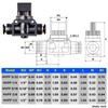 TAILONZ PNEUMATIC 3/8 inch OD Manual Flow Switch Valve 2