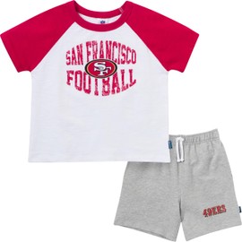 Geber Unisex Baby NFLTeam T-Shirt and Shorts Set, 49Ers, 3T