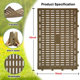 KEKE COO 4 Pack Tree Trunk Protectors 15" x 10" Expandable Weather-Proof Mesh Tree Bark Protector Flexible Plastic Plant Cover Tree Guards for Preventing Tree Trunk from Trimmers Mowers Rodents