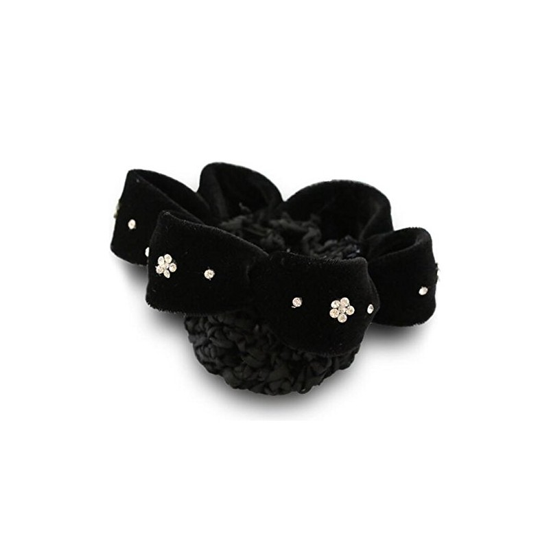 1PCS Black Women Bun Cover Snood Ballet Dance Polka Dot