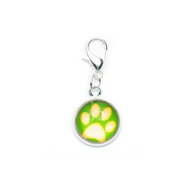 Miniblings Paw Charm Pendant Dog Cat Paw Paw Cabochon Handmade Fashion Jewellery Necklace Pendant Silver-Plated Charm Bracelet Pendant for Bracelet