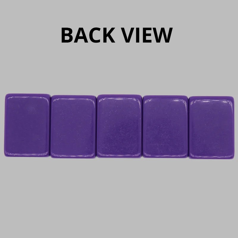 30mm 1-3/16" 4-Layer Engraved American Mahjong Set 160-Tile Purple Acrylic