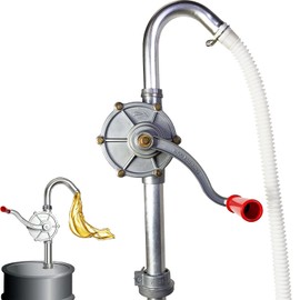 CARLKEMIAN 55 Gallon Drum Pump, Barrel Pump for engine oil, diesel fuel, gasoline, kerosene, Hand Pump for 55 Gallon Drum, 50, 5, 15, 30 gal Drum (Red)