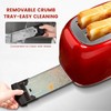 Roter Mond 2 Slice Toaster Retro Stainless Steel with Bagel,