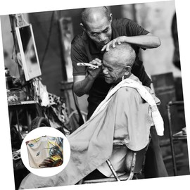 POPETPOP 1 x Colourful Feather Pattern Internet Celebrity Hairdresser Aprons Fabric Scarf Formal Clothing Hair Cutting Cape Haircut Cape Colourful Hairdressing Cape Shampoo Hair Dye