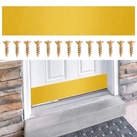 Dunzy 8 x 34 Inches Door Kick Plate for Exterior Suitable for 34 Inch Doors Aluminum Kick Plates with 12 Pcs Screws for Wood Metal Interior Exterior Anti Scratch Protection Brass Color