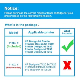 LCL Remanufactured 712 712XL Yellow High Yield 29-ml 3-Pack Ink Cartridge (3ED79A) Replacement for HP 712 DesignJet T650, T630, T250,T230, T210 & Studio Plotter Printers