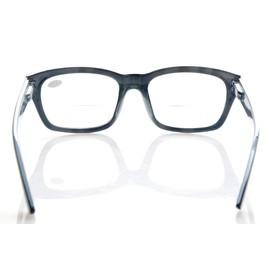 Eyekepper Polycarbonate Large Lens Almost Invisible Line Bifocal Glasses Readers Men, gray