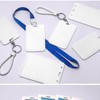 2 Pack Plastic ID Badge Holder Hard Black White Id