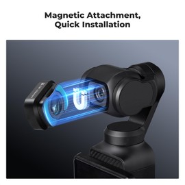 K&F Concept Close Up Macro Lens for Osmo Pocket 3, 10X Magnification 25-40mm Focusing Distance Optical Glass with Magnetic Alloy Frame