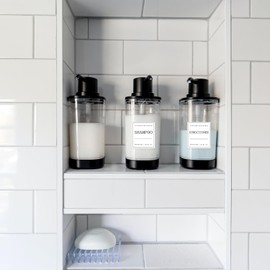 Vanyibro 24 PCS Waterproof Labels for Bottles,Dispenser Label Stickers, Removable Labels for Bathroom Hand Soap Shampoo Conditioner Lotion Soap