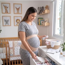 Faja para embarazada con soporte en espalda - faja de soporte para embarazo maternidad SaraMontiel maternity (XXXL, Nude)                             