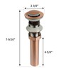 Copper Push Button Bathroom Sink Drain Stop & Pop up