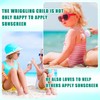 2pcs Sunscreen Applicator, Portable Sunscreen Brush Body Makeup Foundation Sunblock