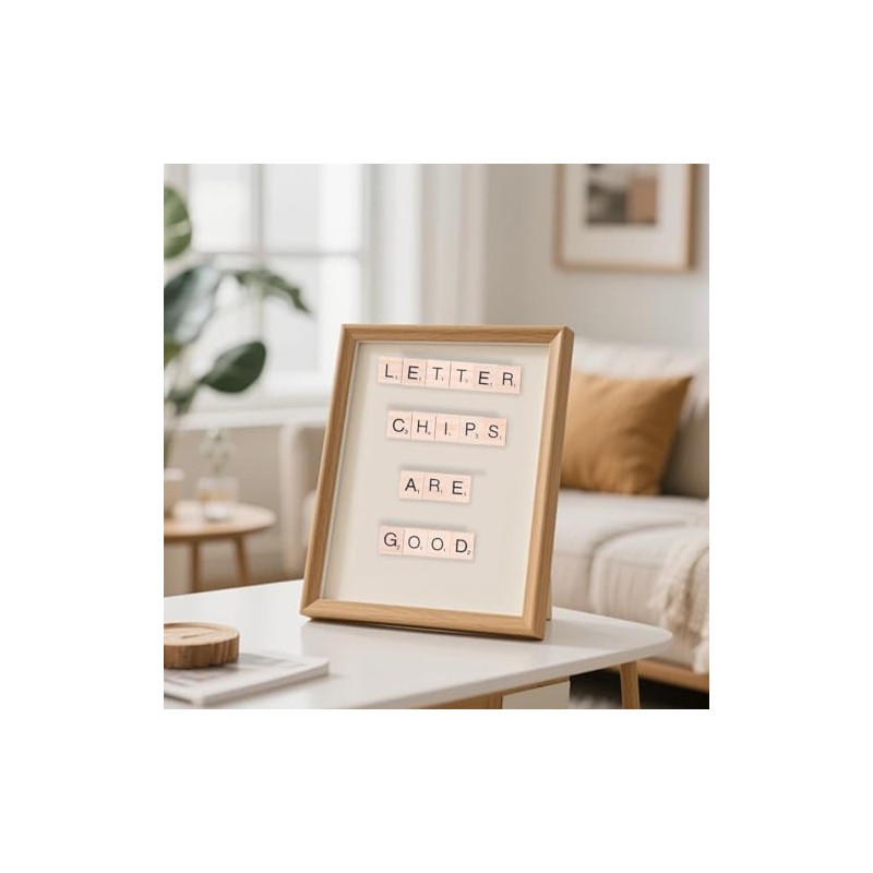 100 PCS Wood Letter Tiles Wooden Tiles