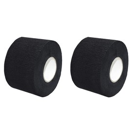 2 rollos de tiras para el cuello de peluquería desechables Strentchy papel para el cuello de peluquería, accesorios de peluquería para peluquería de peluquería (color negro)