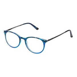 Tri Focus Blue womens Tri-focus 2307 Round Reading Glasses, Blue, 132mm US