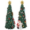 Christmas Tree Statue Durable Fadeless Resin Christmas Tree Figurine Exquisite