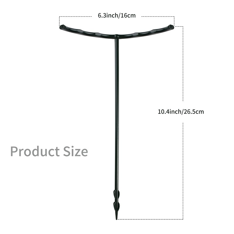 12 Pack Plant Support Stakes with 24 Pcs Clips, Half