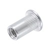 sourcing map M5 Rivet Nuts Aluminium Alloy Knurled Flat Head
