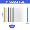 HARY 15PCS Slide Binders A4-1cm Plastic Spine Binding Bars for