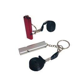 2 pieces including whistle and emergency rescue stainless steel whistle, equipped with keychain, designed for safety in referee, training, hiking, rowing, kayaking, lifeguard, other outdoor activities