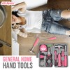 Hi-Spec Tool Set 25pc Pink Household DIY Tool Kit for