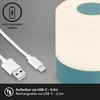 BRILONER Mini LED Table Lamp Wireless, Dimmable Bedside Lamp Touch,