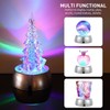 Uonlytech 4pcs Led Lighted Base for Glass Art Multicolor Round