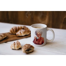 MAXIKIWI - Glatte, langlebige Keramik-Kaffee- oder Teetasse für Zuhause oder Büro – perfekt für jeden Anlass – Herbstkaffee-Thema 1–350 ml