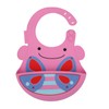 Silicone Cartoon Pattern Baby Bib Infant Waterproof Adjustable Portable Eating
