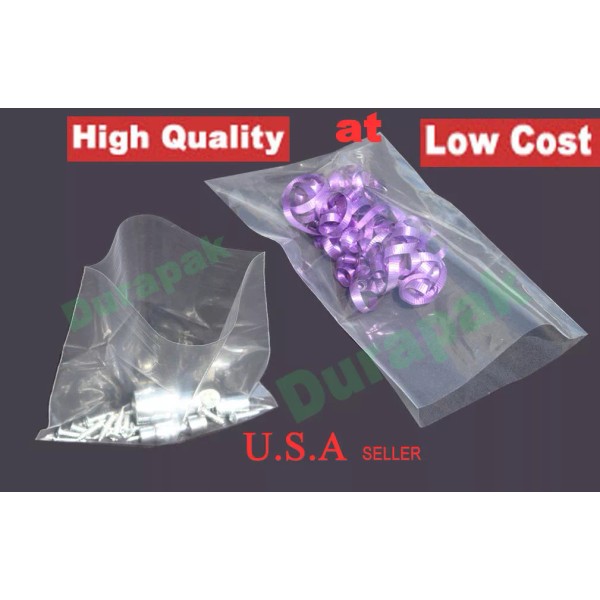 Durapak Supplies 2000~ 5X7" 2 Mil Clear Flat Open Top