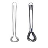Stainless Steel Mini Spring Egg Beater Silicone Whisk Magic Hand Held Sauce Stirrer Blender Milk Frother Foamer Coffee Mixer (2Pack-Silicone+Steel coil)