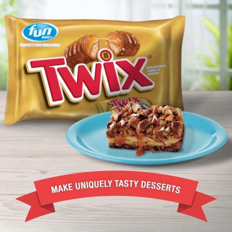 TWIX Fun Size Caramel and Chocolate Cookie Bar Candy, 10.83