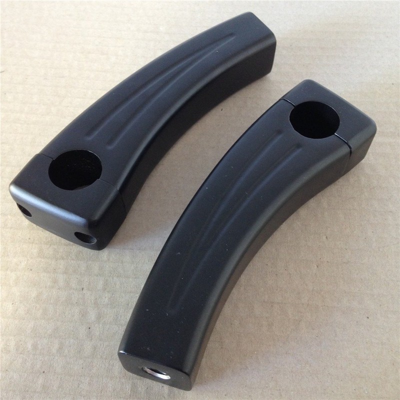 SMT-5.5" Black Pullback Handlebar Pullback Risers Compatible With Universal Bikes