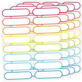 Baby Bottle Labels for Daycare, Self-Laminating, Waterproof Write-On Name Labels, Assorted Sizes & Colors, Pack of 80 (Rainbow)