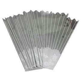 UUYYEO 100 Pcs Plastic Flower Bouquet Bags Clear Floral Wrapping Bag Rose Flower Sleeve Birthday Wedding Flower Packaging Bag