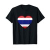 Heart as Thailand Flag T-Shirt