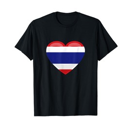 Heart as Thailand Flag T-Shirt