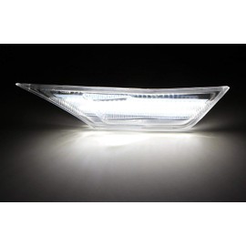 iJDMTOY Clear Lens White Full LED Front Side Marker Light Kit Compatible With 2016-2021 Honda Civic, Powered by 90-SMD LED, Replace OEM Sidemarker Lamps