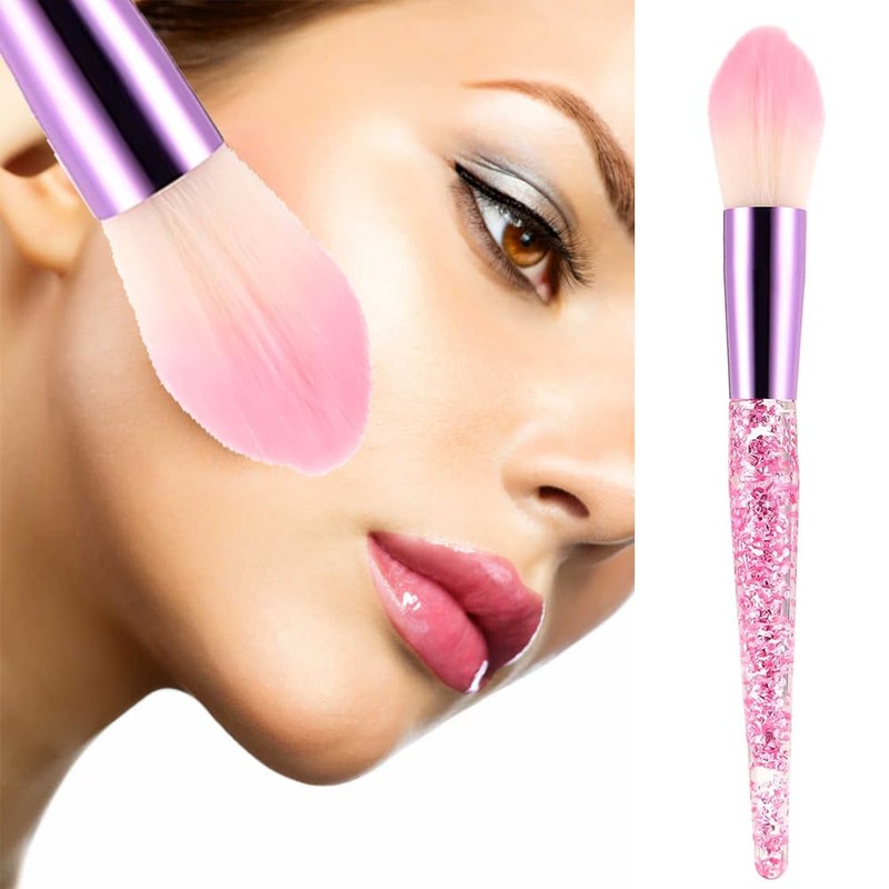 TSUOUKL Glitter Crystal Make Up Brush Set, 10 Pieces Bling