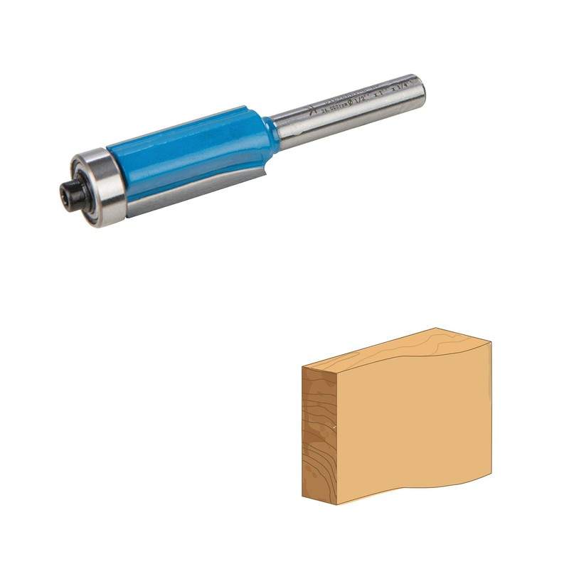 Daptez ® 1/4" TCT Flush Trim Cutter 12.7x25.4mm Kitchen Worktop