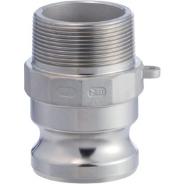 TOYOX Cam Lock Adapter Male Screw 633-FB-1-1/4-SST for Plant Plumbing and Various Machinery, 1-1/4-Inch, Stainless Steel