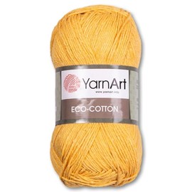 Frida's Wollhaus YarnArt 100 g Eco-Cotton Knitting Crochet Cotton Yarn Amigurumi 20 Colours (764 | Corn Yellow | 8681338515651)