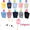 Set 10 Pares De Rodilleras Bebe Gatear Antiderrape Color Lisa