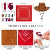 Velmitten 3 Pcs Cowboy Birthday Party Hat and Bandanas with