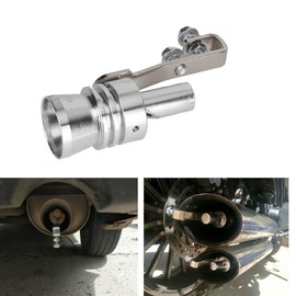 Aluminium Turbo Sound, Universal Aluminium Alloy Whistle Exhaust Turbo Sound Tail Throat Exhaust Pipe Whistle Car Modified Part (XL)