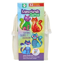Duck & Donkey Memo Brain Gatos, Juego de Memoria