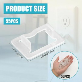 MILAKE Loose Outlet Plug Fix Secure Kit for Wobbly Wall Sockets, Universal 110V Receptacle Outlet Tightener Insert Accessories for Homeowner Renter Professional Use (55)